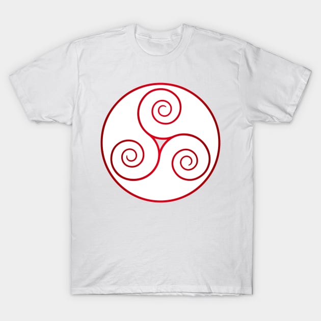 Triscele (red) T-Shirt by emptyspaceshop